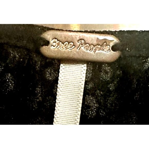 Free People XS Talk That Talk Metallic Silver Floral Puff Sleeve Ruffle Top - Picture 15 of 15